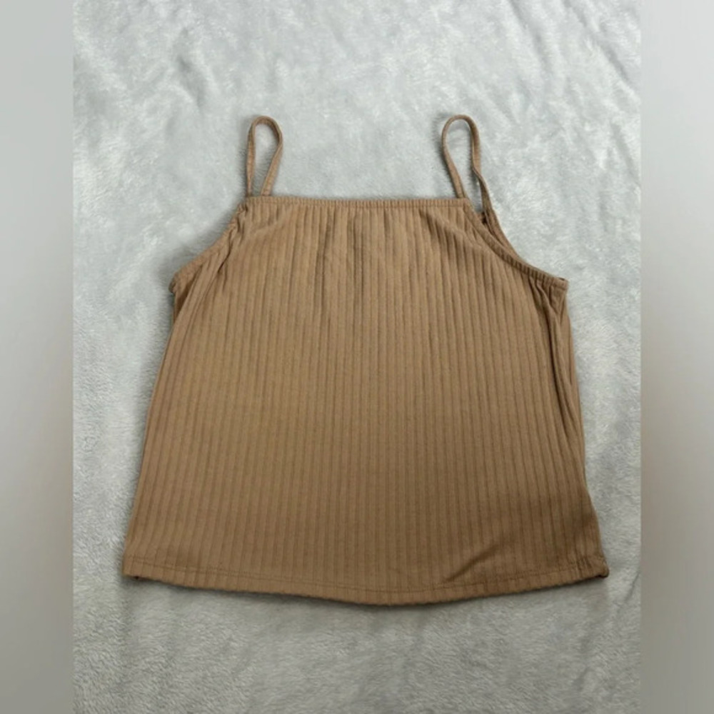 Love J Ribbed Tank Top Sleeveless Casual Basic‎ Top Large